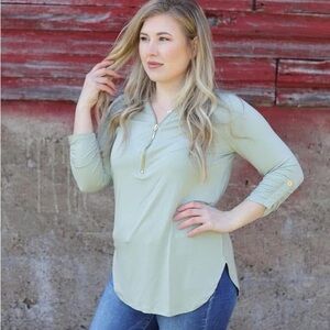 Elegant Sage Green Women's Top